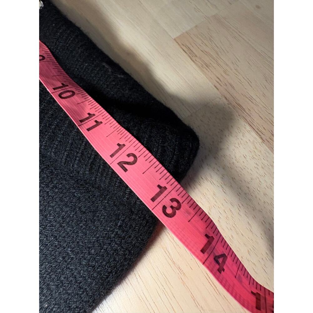 Hillary Rohde Black Cashmere Knit Leggings Cuffed Ankle Vintage Minimalist - Picture 7 of 9